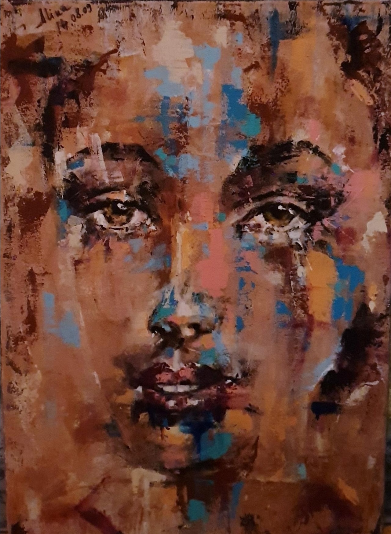 ArteDiAlina.com painting: Blue blood, Brown eyes